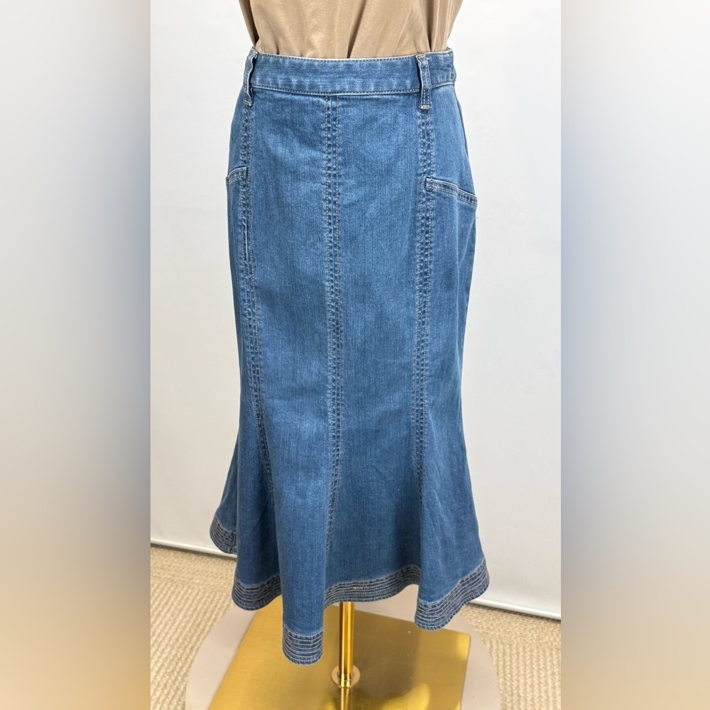 REFORMATION medium blue wash denim mermaid skirt size S - Picture 3 of 14